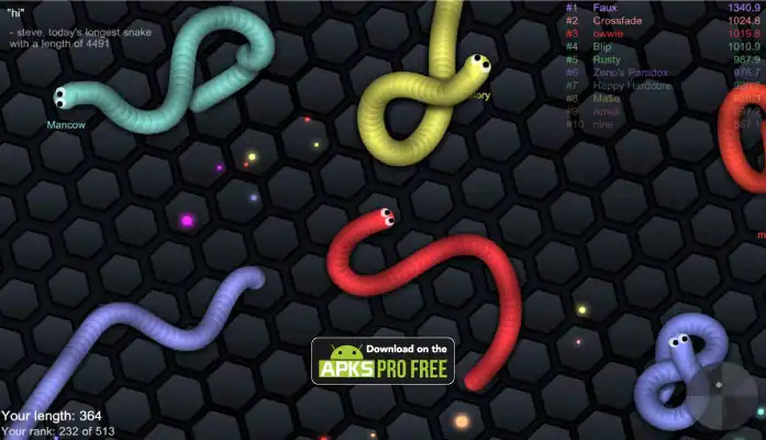 Slither.io MOD Apk (Invisible Skin/Unlimited Life)