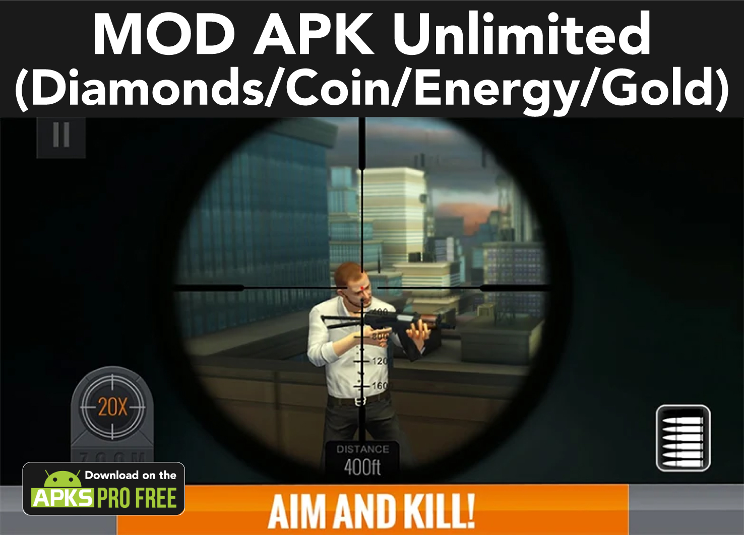 Sniper 3D MOD APK (Unlimited Money and Diamond)