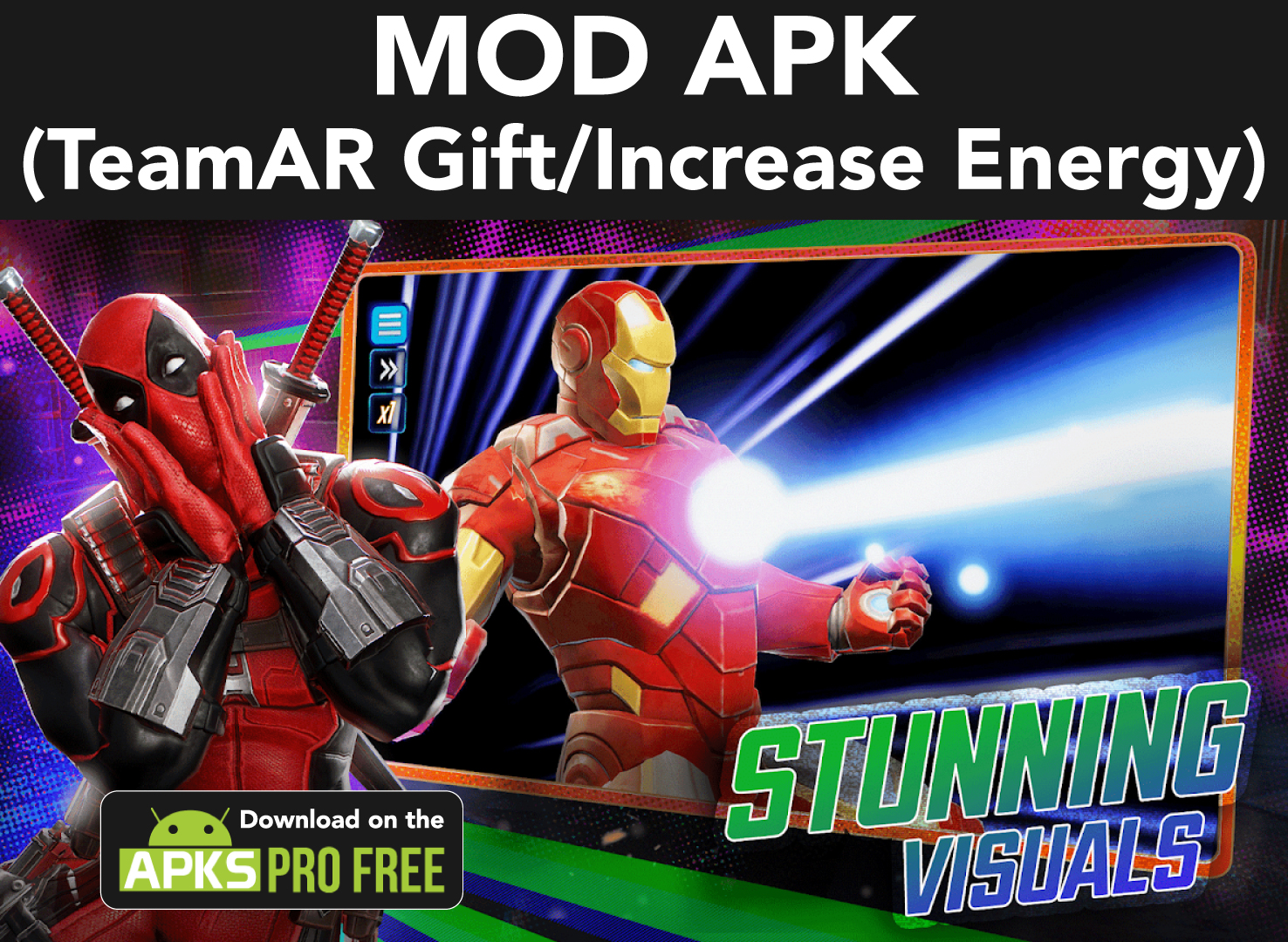Marvel Strike Force MOD Apk (TeamAR Gift/Increase Energy)