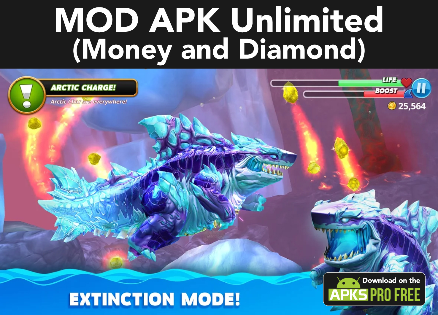 hungry shark world mod apk unlimited money and diamond