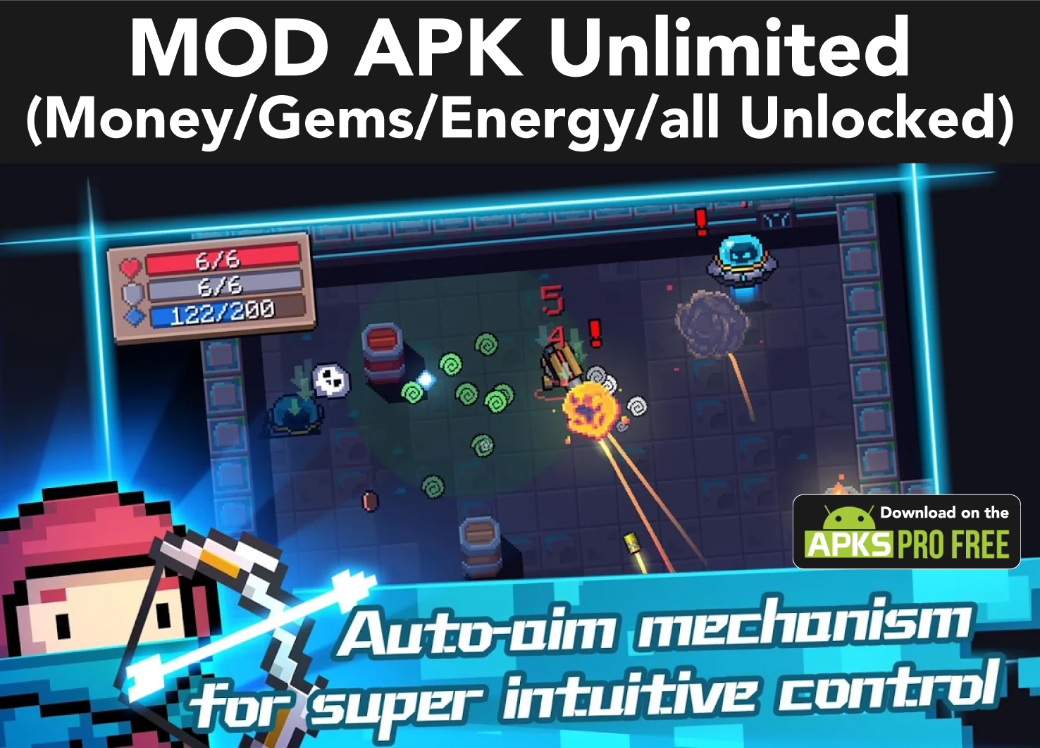 Soul Knight MOD APK(Unlimited Money/Gems/Energy/all Unlocked)