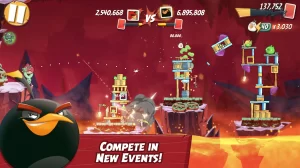 Angry Birds 2 MOD APK 2.57.1 (Unlimited Gems/Black Pearls) Download 2022 3
